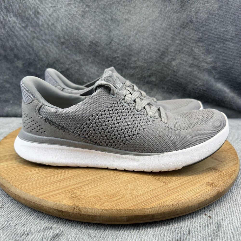 Kizik Lima Shoes Womens Size 8 Gray Knit Comfort Walking Sneakers DLIMGY04-1D